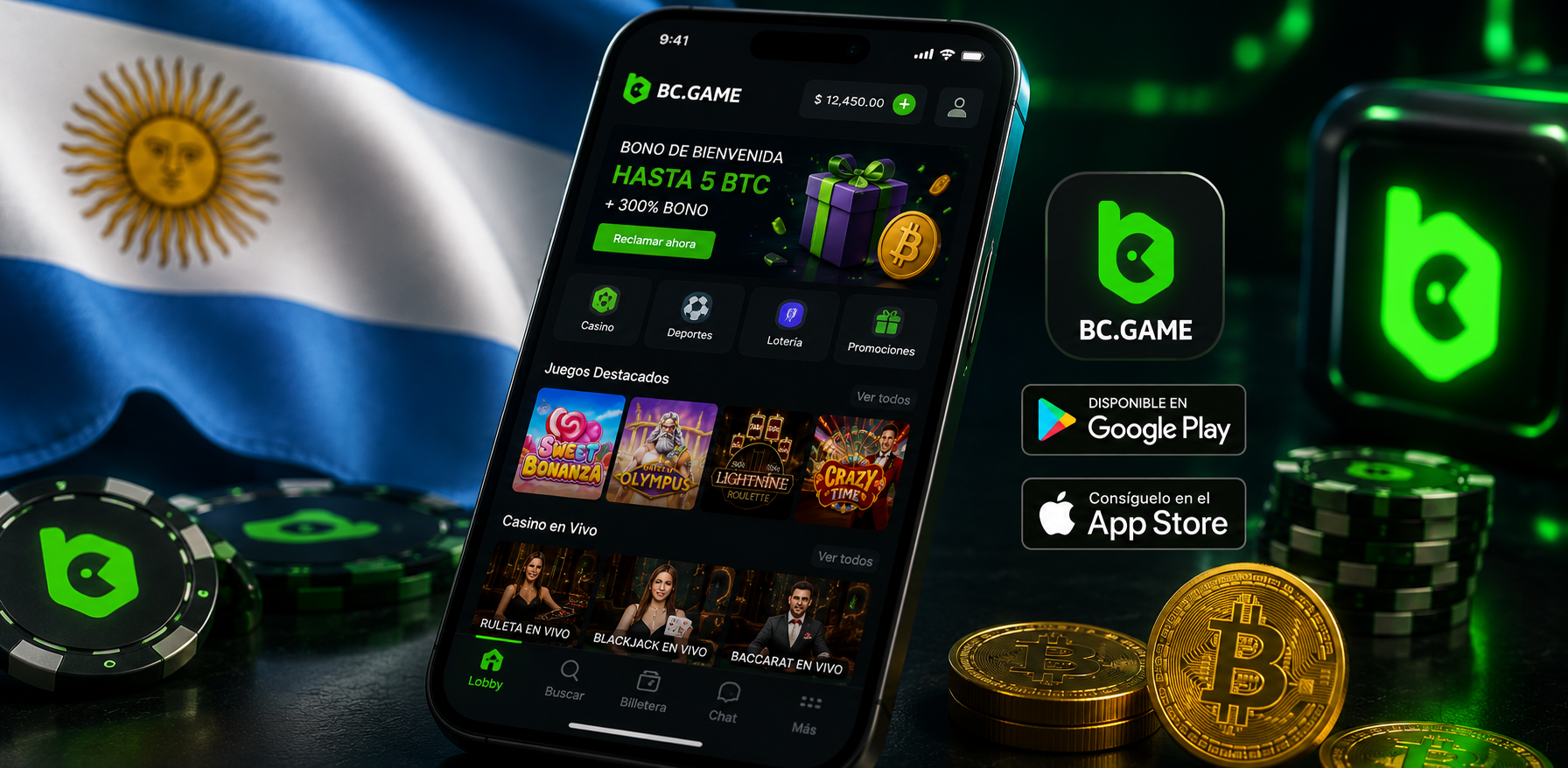Aplicación móvil de BC Game