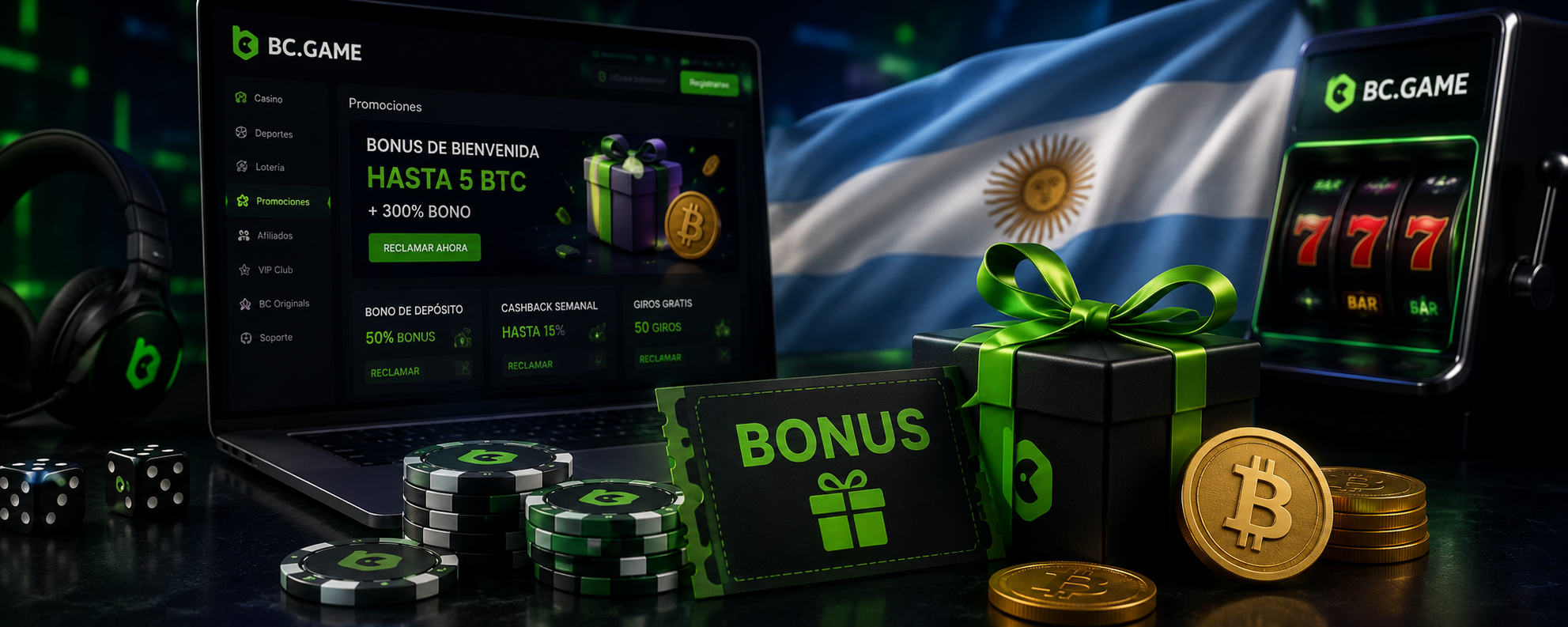 Bonos y Promociones en BC Game Argentina