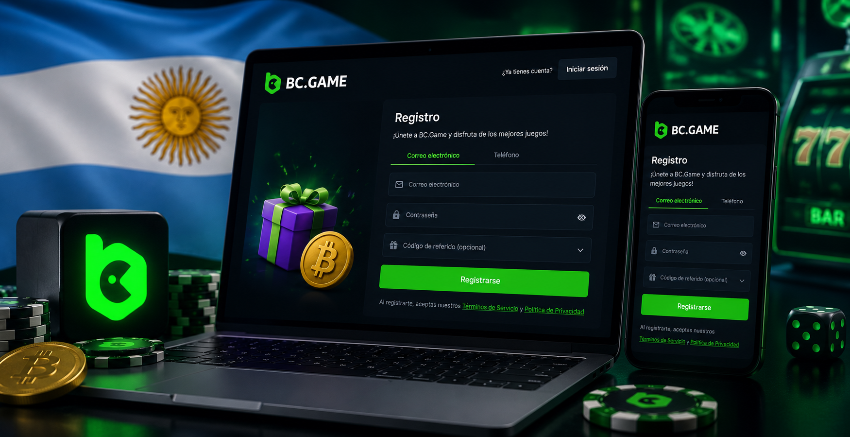 Registro en BC Game Argentina